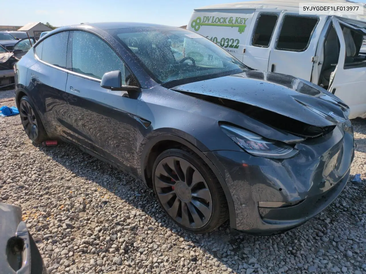 2020 Tesla Model Y VIN: 5YJYGDEF1LF013977 Lot: 62539565
