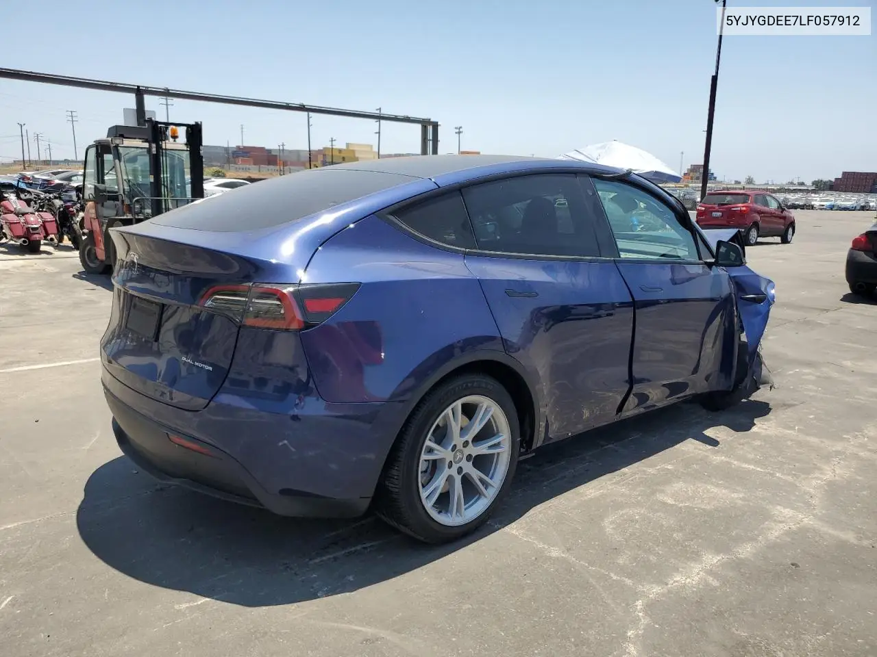 2020 Tesla Model Y VIN: 5YJYGDEE7LF057912 Lot: 62573205