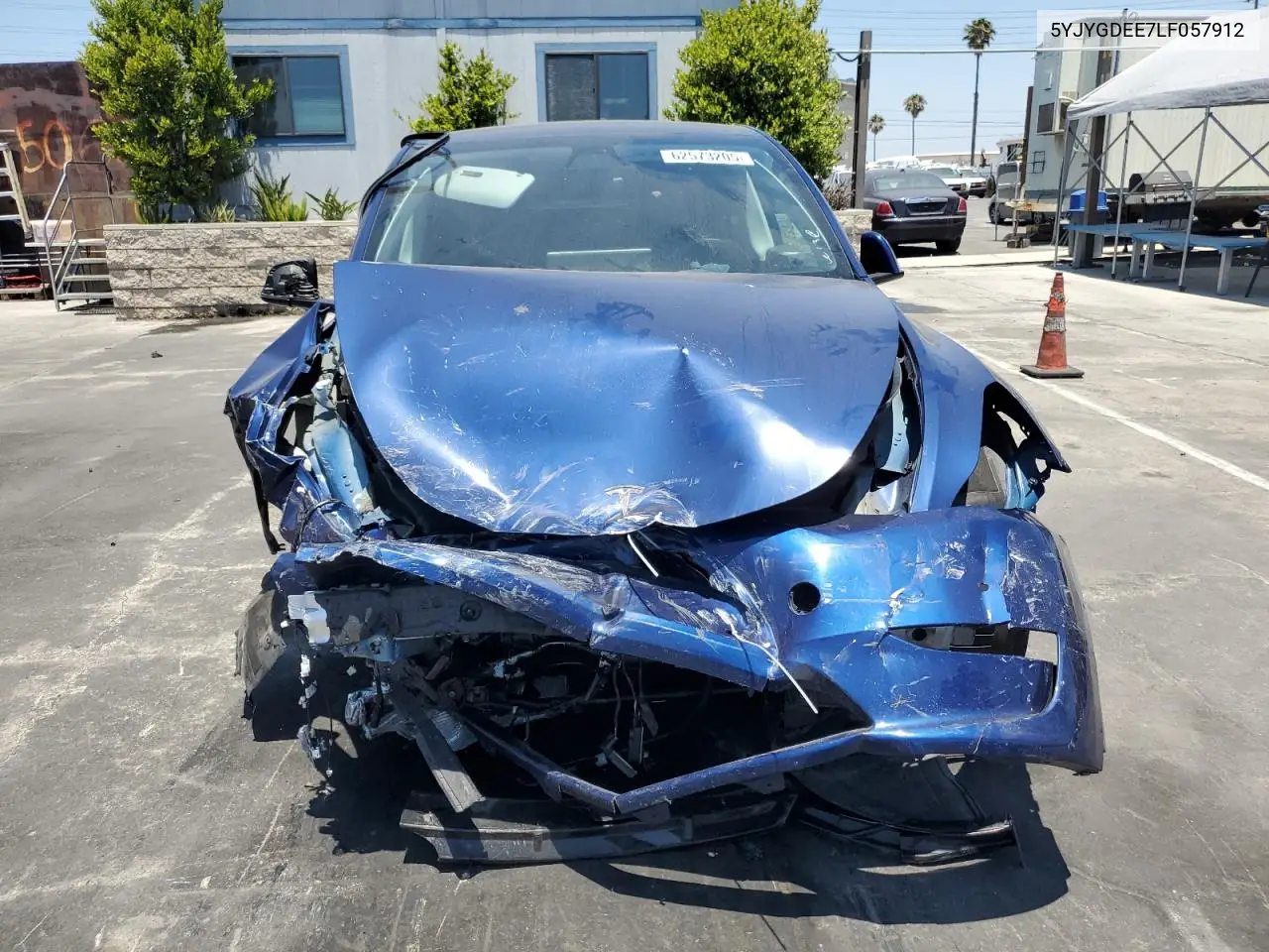 2020 Tesla Model Y VIN: 5YJYGDEE7LF057912 Lot: 62573205