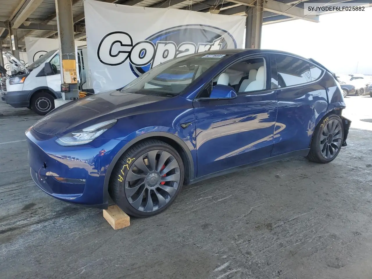 2020 Tesla Model Y VIN: 5YJYGDEF6LF025882 Lot: 62776685
