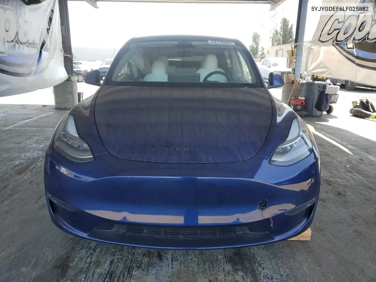 2020 Tesla Model Y VIN: 5YJYGDEF6LF025882 Lot: 62776685
