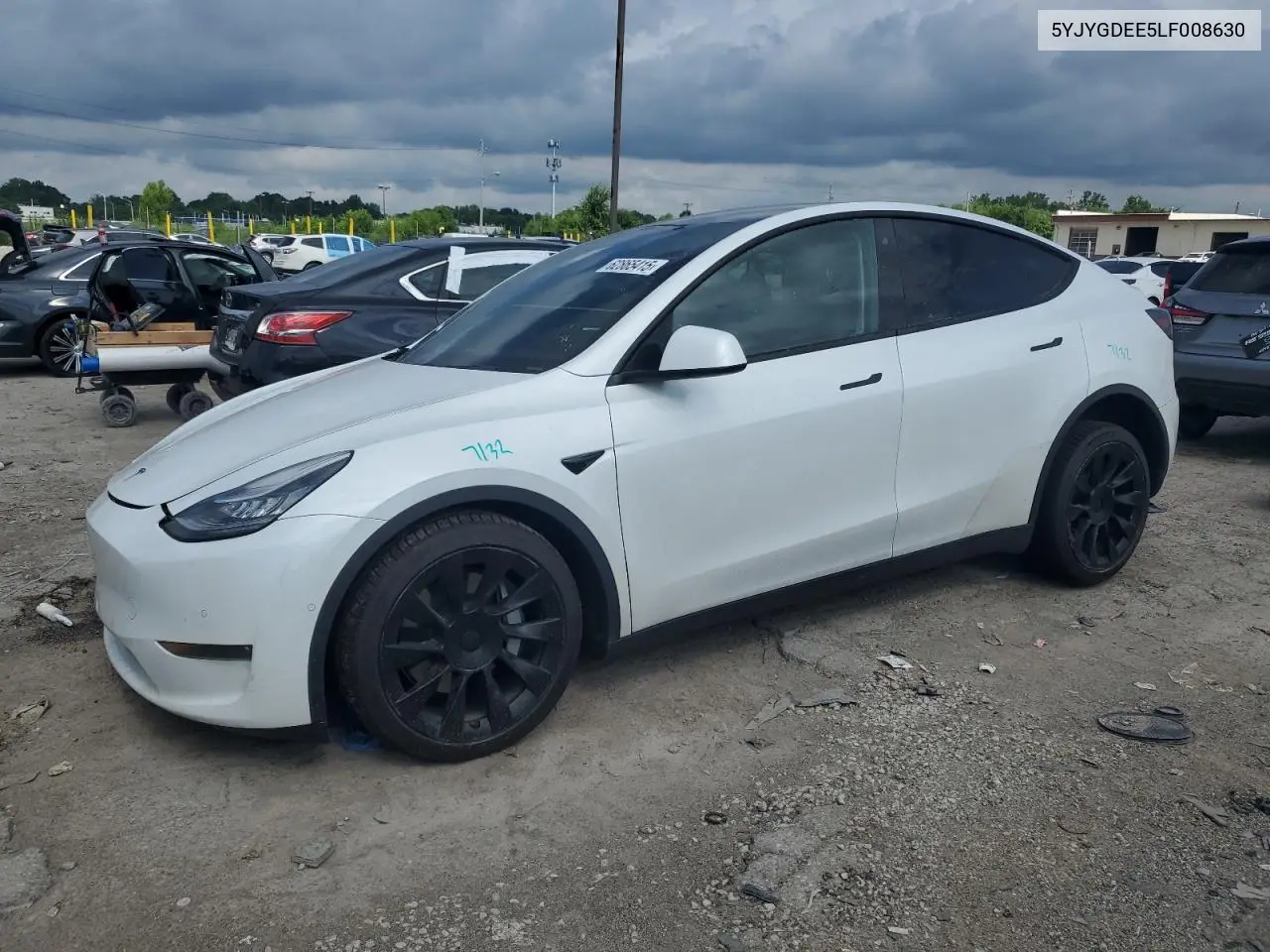 2020 Tesla Model Y VIN: 5YJYGDEE5LF008630 Lot: 62865415
