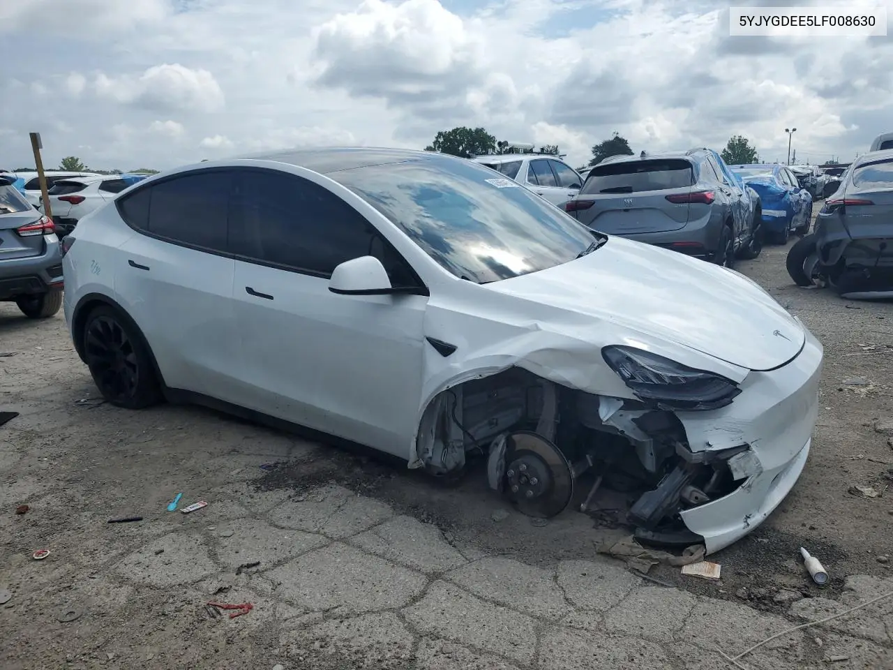 2020 Tesla Model Y VIN: 5YJYGDEE5LF008630 Lot: 62865415