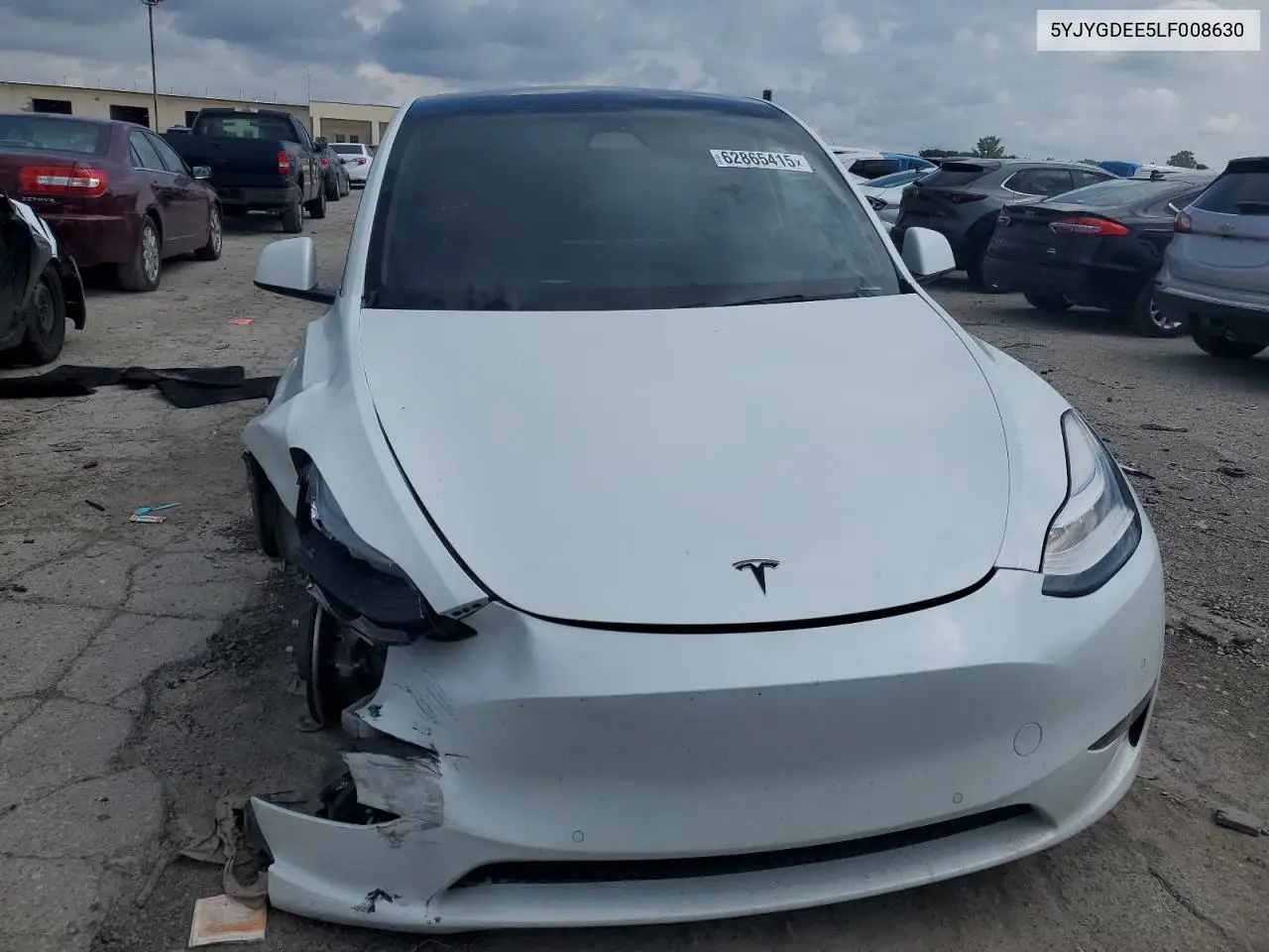 2020 Tesla Model Y VIN: 5YJYGDEE5LF008630 Lot: 62865415