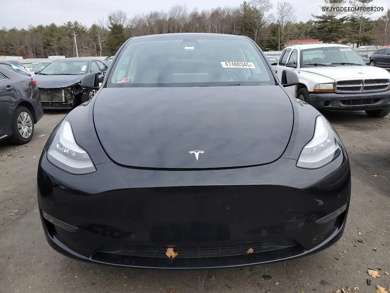 2021 Tesla Model Y VIN: 5YJYGDEE0MF088209 Lot: 47480345