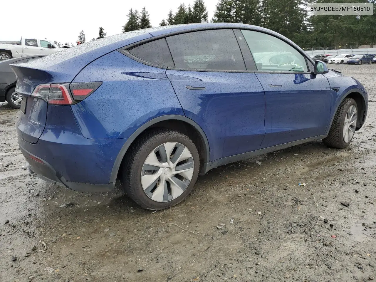 2021 Tesla Model Y VIN: 5YJYGDEE7MF160510 Lot: 51098925