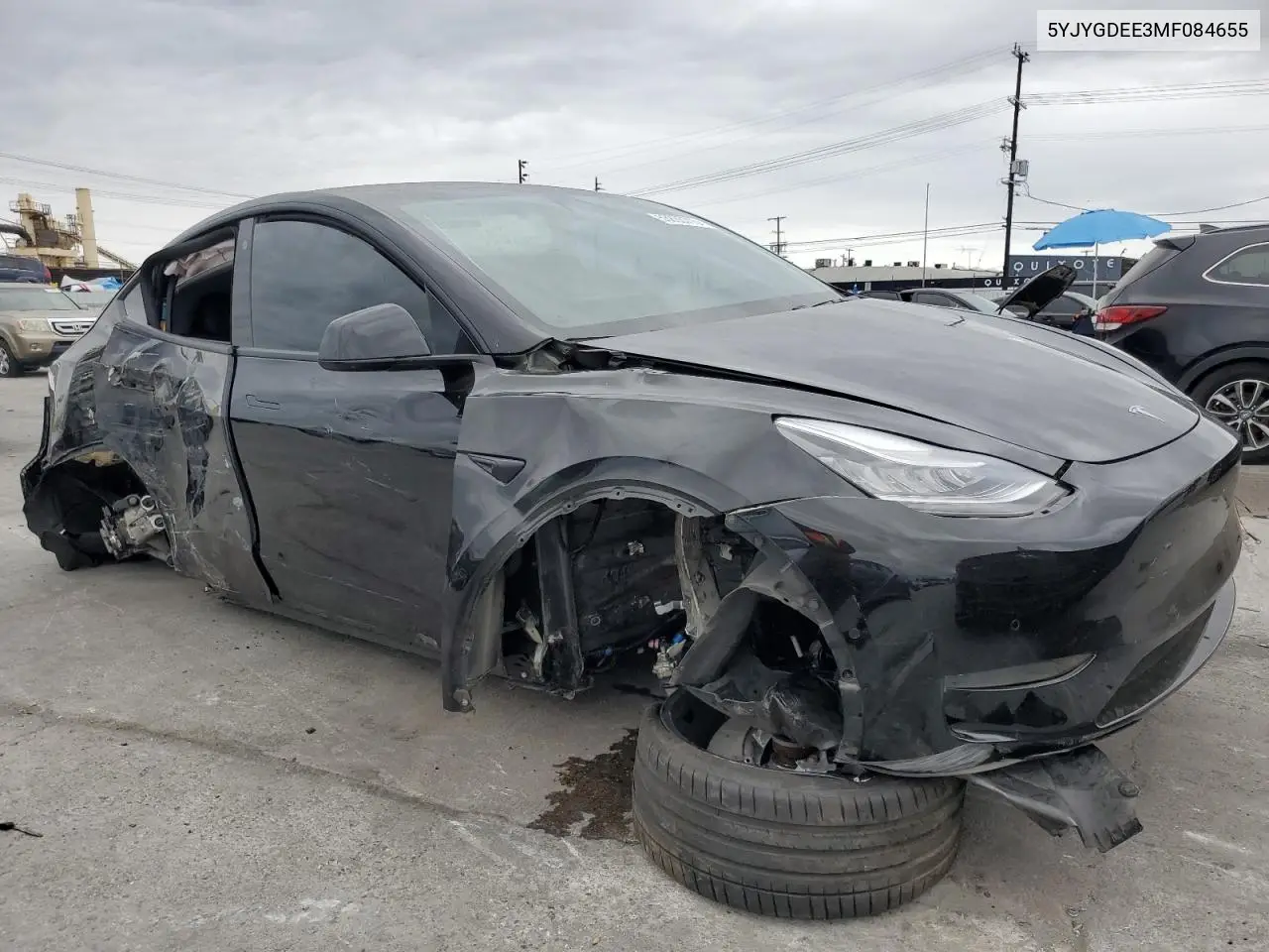 2021 Tesla Model Y VIN: 5YJYGDEE3MF084655 Lot: 53835715