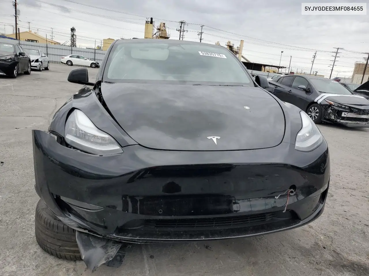 2021 Tesla Model Y VIN: 5YJYGDEE3MF084655 Lot: 53835715