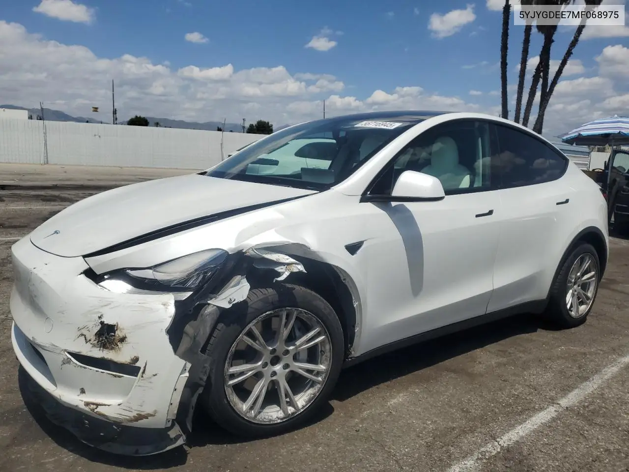 2021 Tesla Model Y VIN: 5YJYGDEE7MF068975 Lot: 56716945