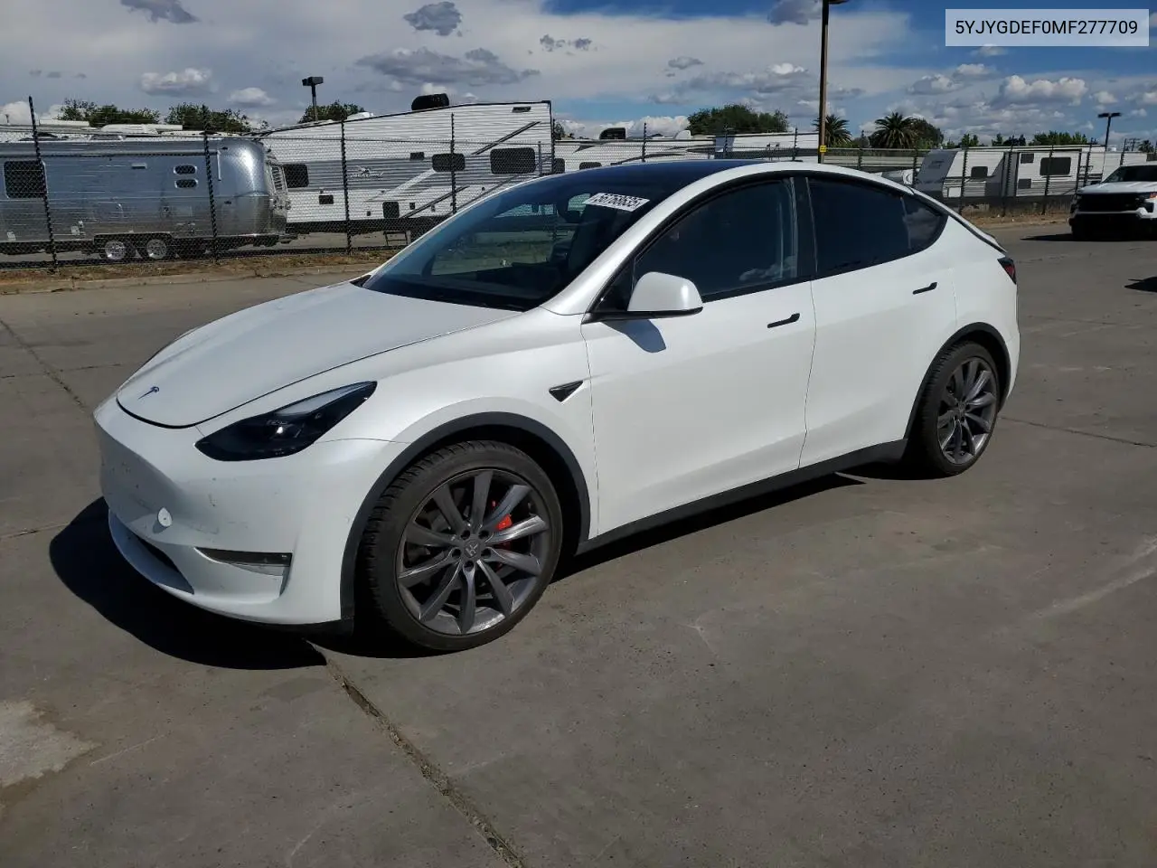 2021 Tesla Model Y VIN: 5YJYGDEF0MF277709 Lot: 56768635