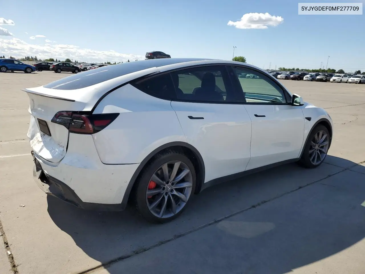 2021 Tesla Model Y VIN: 5YJYGDEF0MF277709 Lot: 56768635