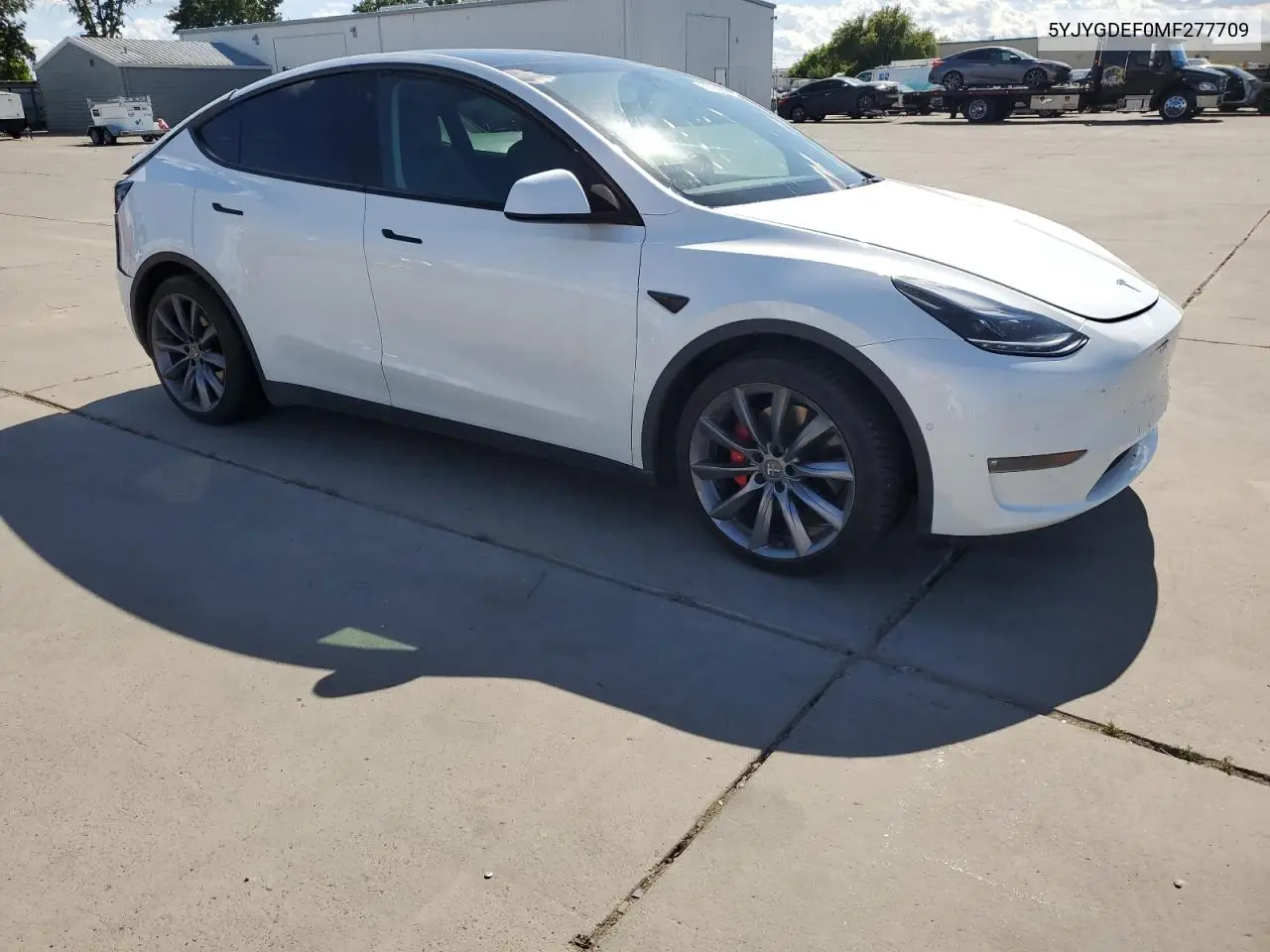2021 Tesla Model Y VIN: 5YJYGDEF0MF277709 Lot: 56768635