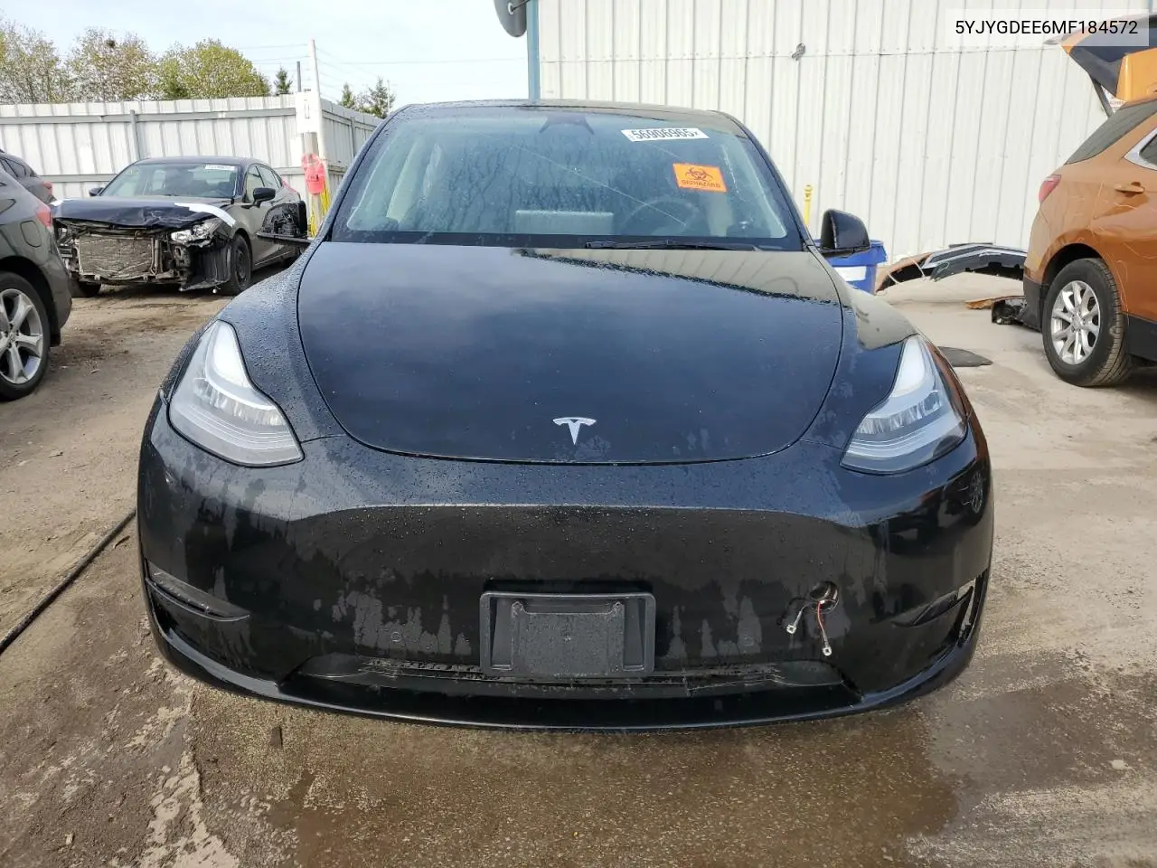 2021 Tesla Model Y VIN: 5YJYGDEE6MF184572 Lot: 56906965
