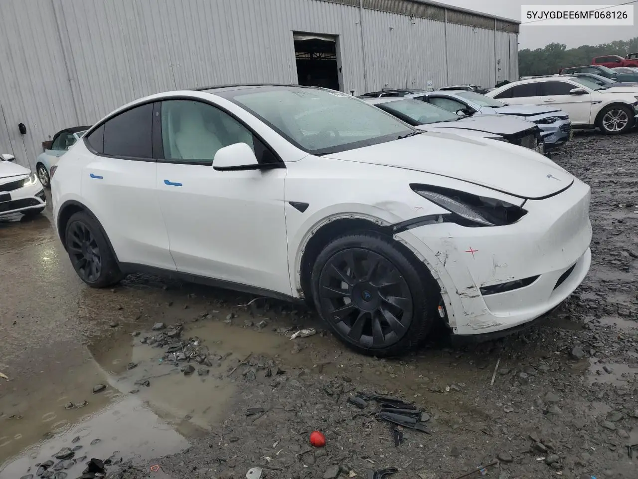 2021 Tesla Model Y VIN: 5YJYGDEE6MF068126 Lot: 56907045