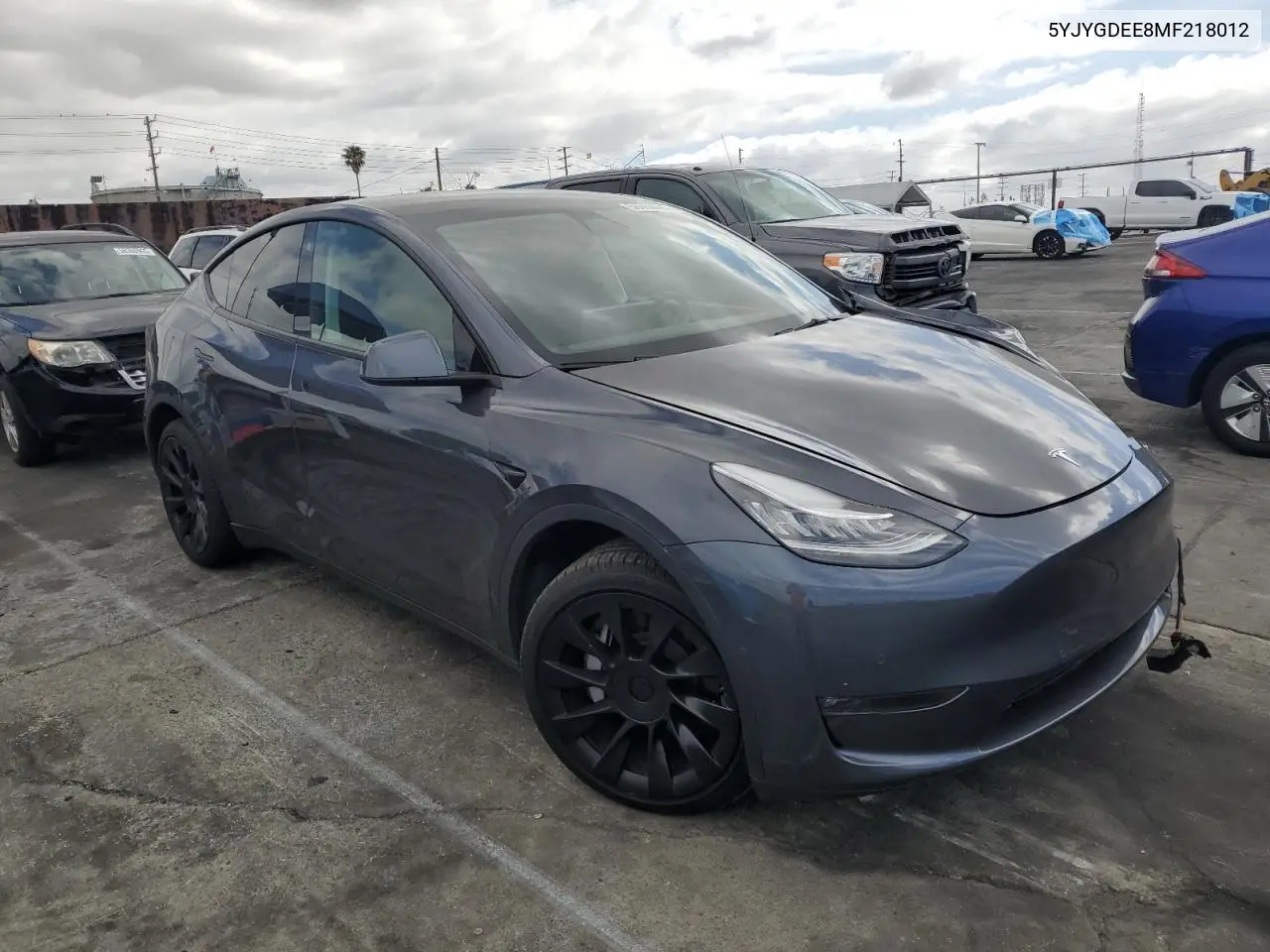 2021 Tesla Model Y VIN: 5YJYGDEE8MF218012 Lot: 56984465