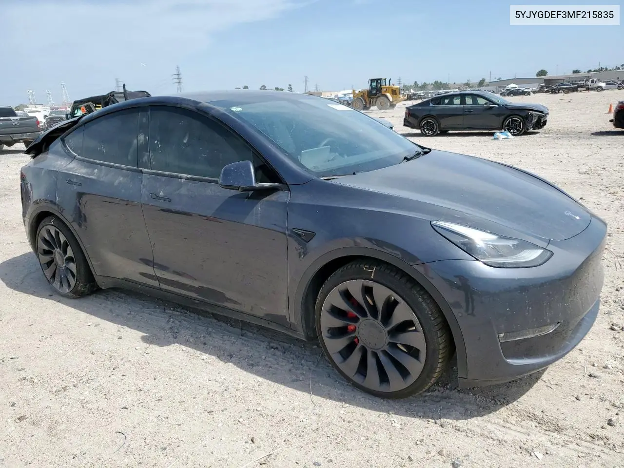2021 Tesla Model Y VIN: 5YJYGDEF3MF215835 Lot: 57172365