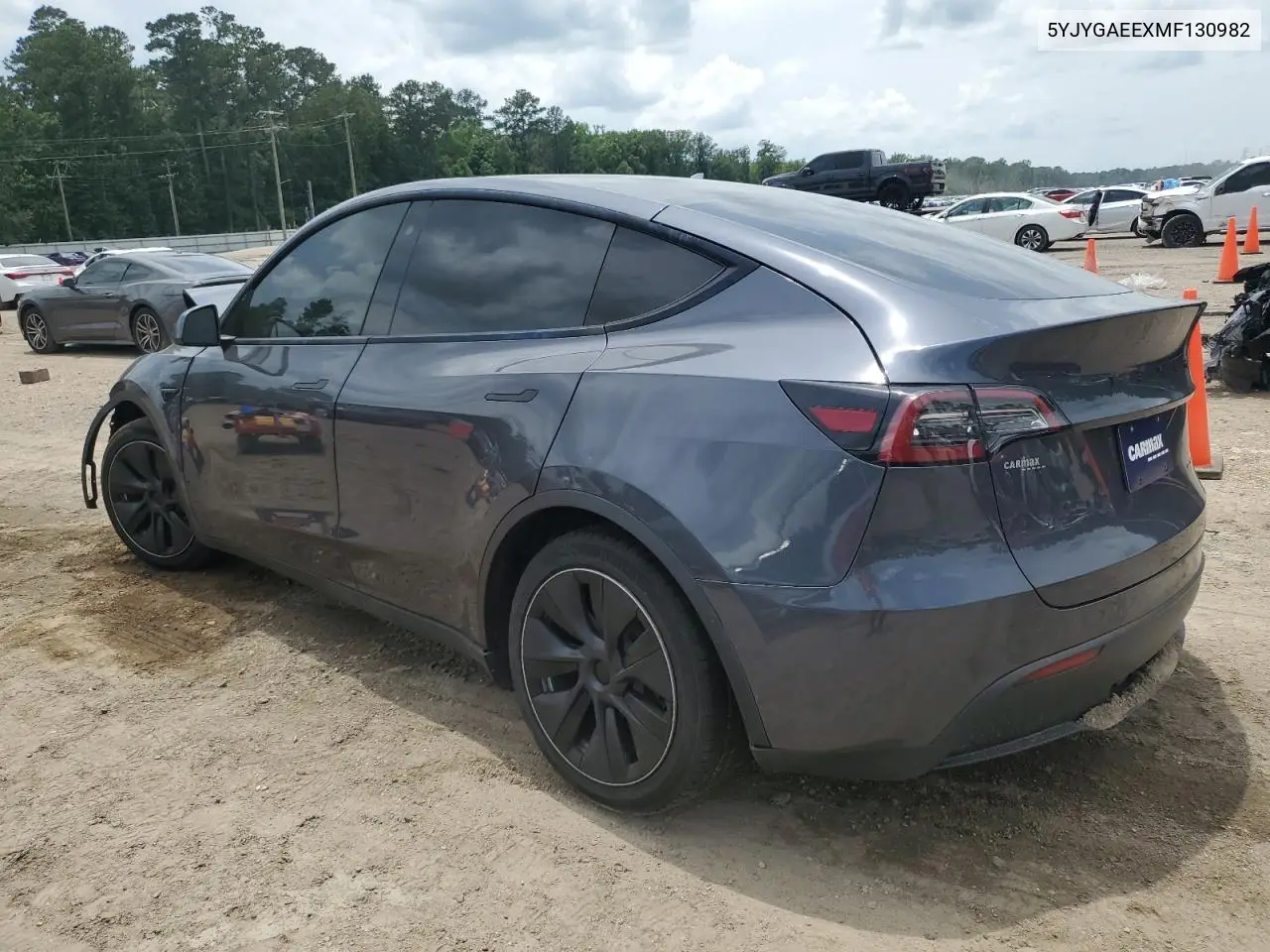 2021 Tesla Model Y VIN: 5YJYGAEEXMF130982 Lot: 58803655