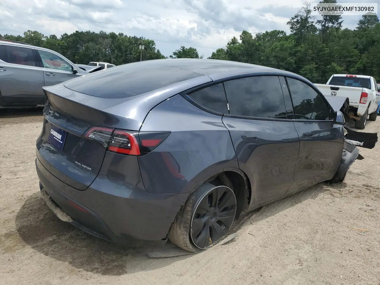 2021 Tesla Model Y VIN: 5YJYGAEEXMF130982 Lot: 58803655
