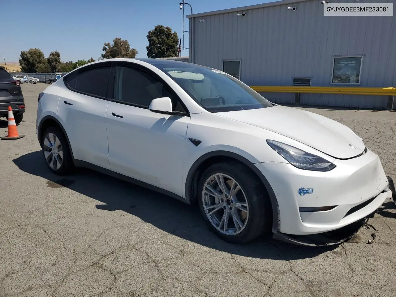 2021 Tesla Model Y VIN: 5YJYGDEE3MF233081 Lot: 59036945