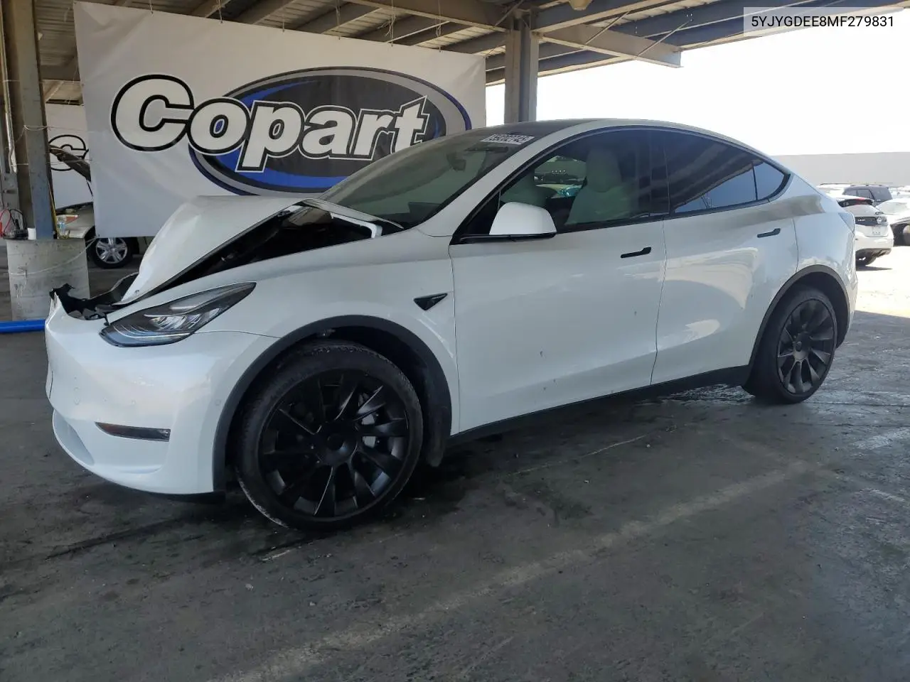 2021 Tesla Model Y VIN: 5YJYGDEE8MF279831 Lot: 59202745
