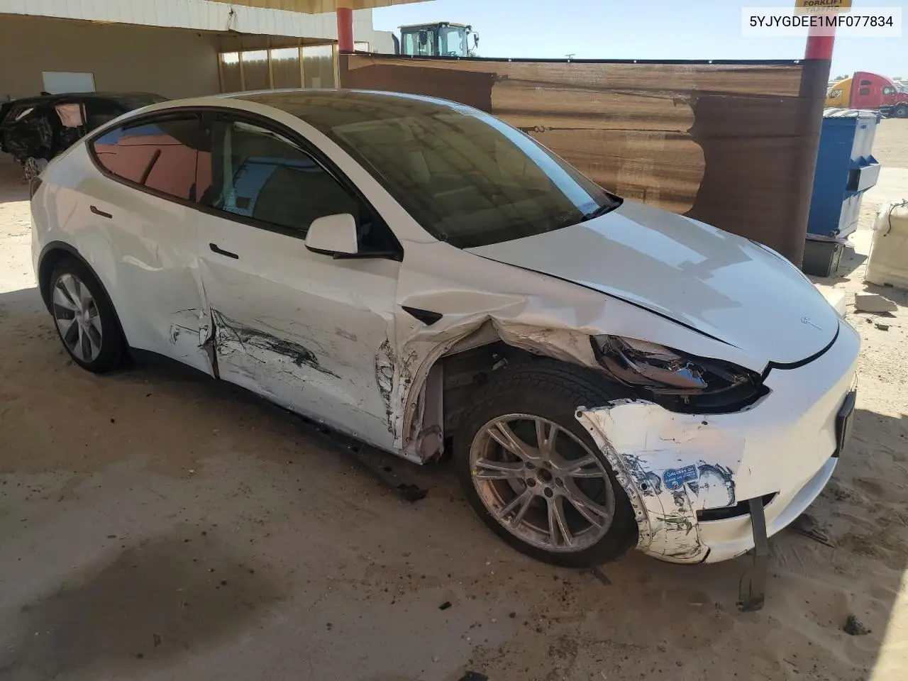 2021 Tesla Model Y VIN: 5YJYGDEE1MF077834 Lot: 59222245
