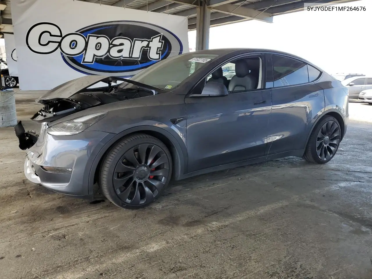 2021 Tesla Model Y VIN: 5YJYGDEF1MF264676 Lot: 61822185