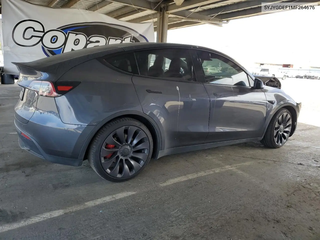 2021 Tesla Model Y VIN: 5YJYGDEF1MF264676 Lot: 61822185