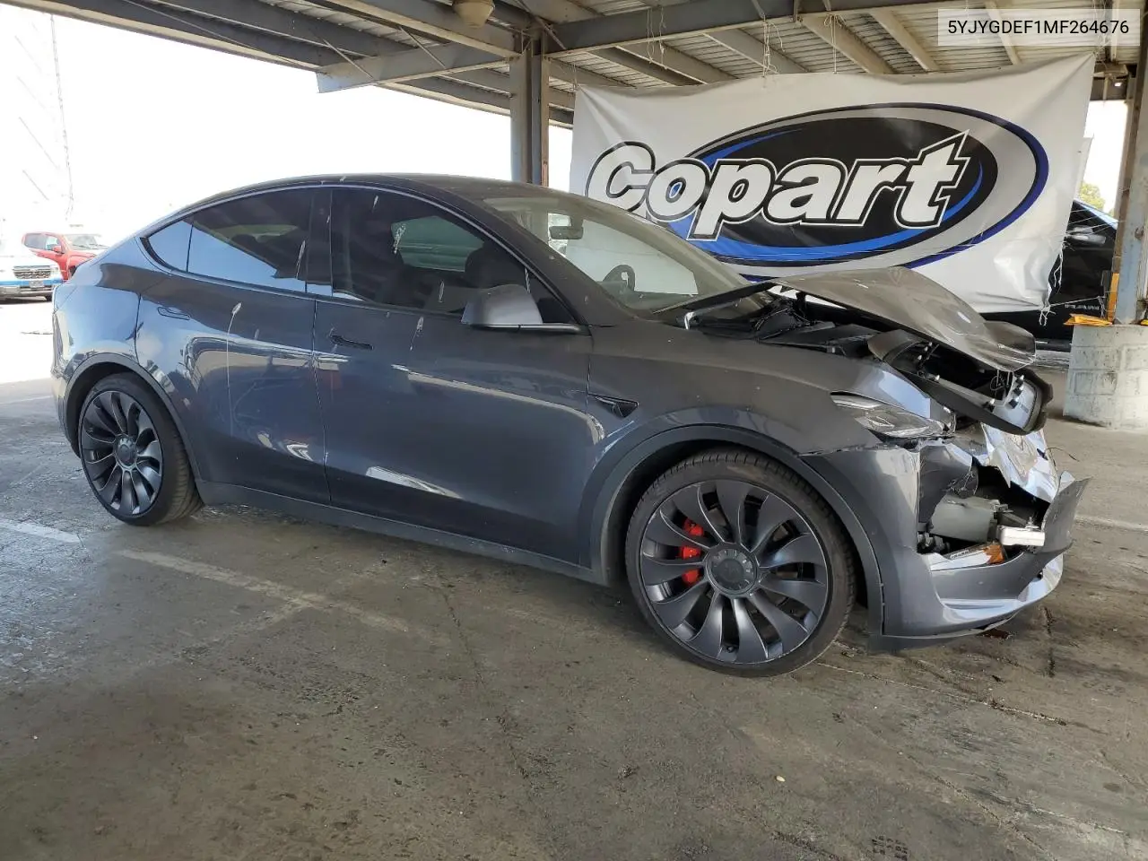 2021 Tesla Model Y VIN: 5YJYGDEF1MF264676 Lot: 61822185