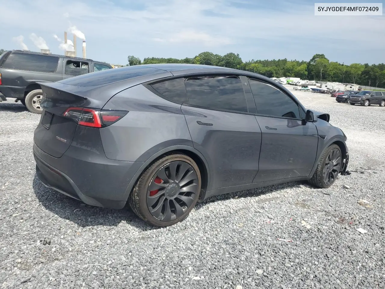 2021 Tesla Model Y VIN: 5YJYGDEF4MF072409 Lot: 62225145