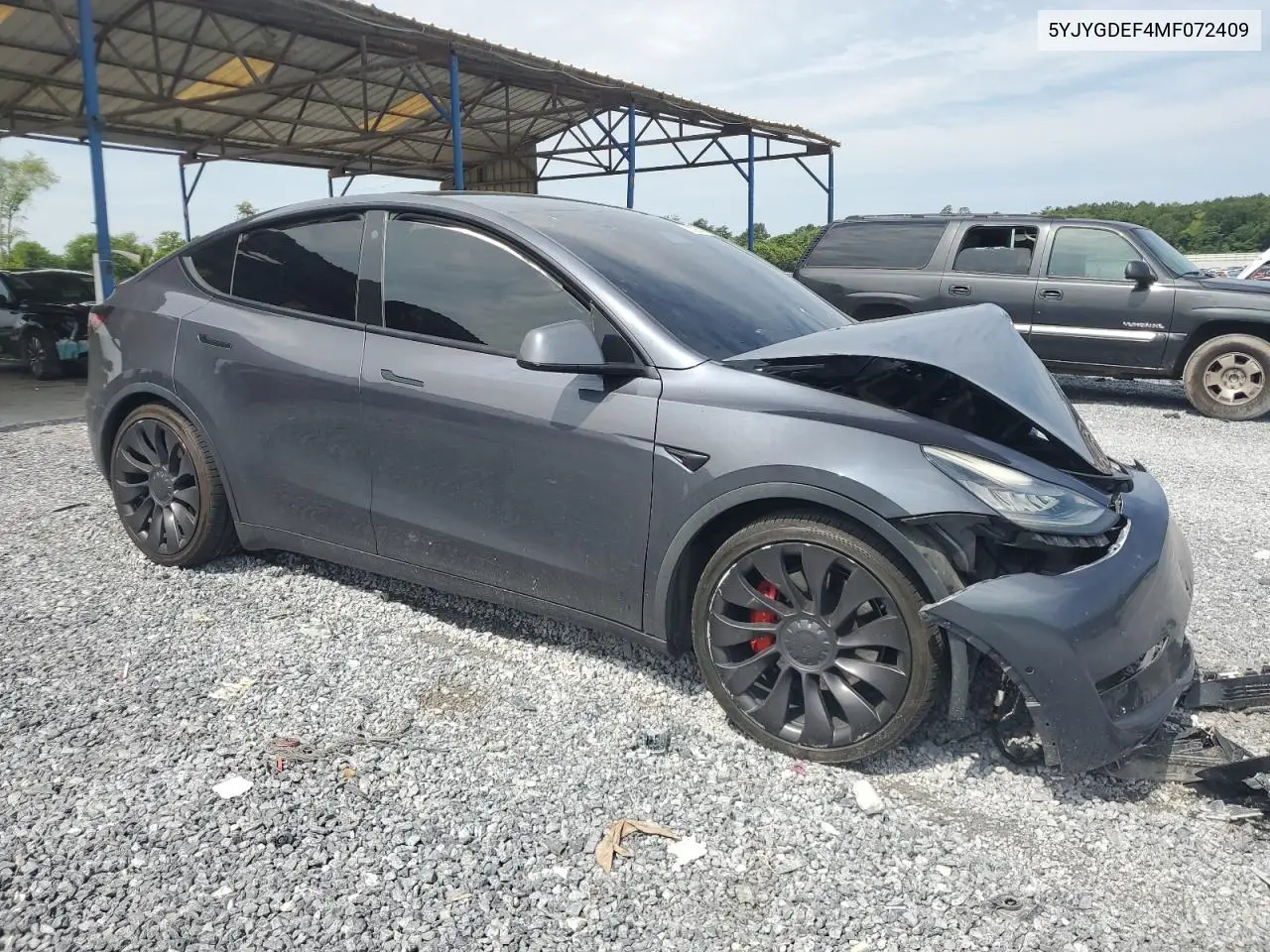 2021 Tesla Model Y VIN: 5YJYGDEF4MF072409 Lot: 62225145
