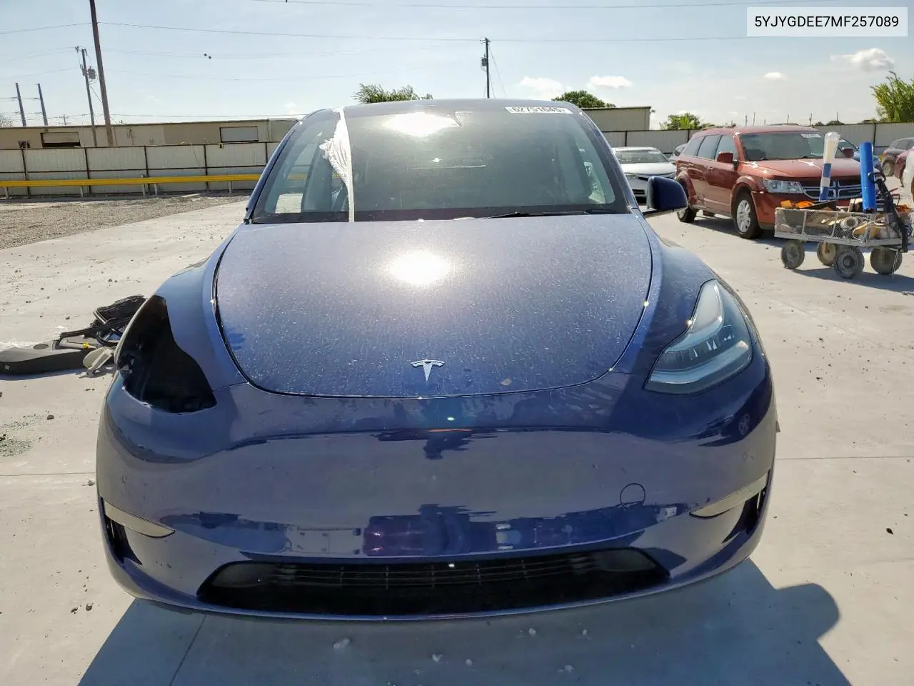 2021 Tesla Model Y VIN: 5YJYGDEE7MF257089 Lot: 62751645