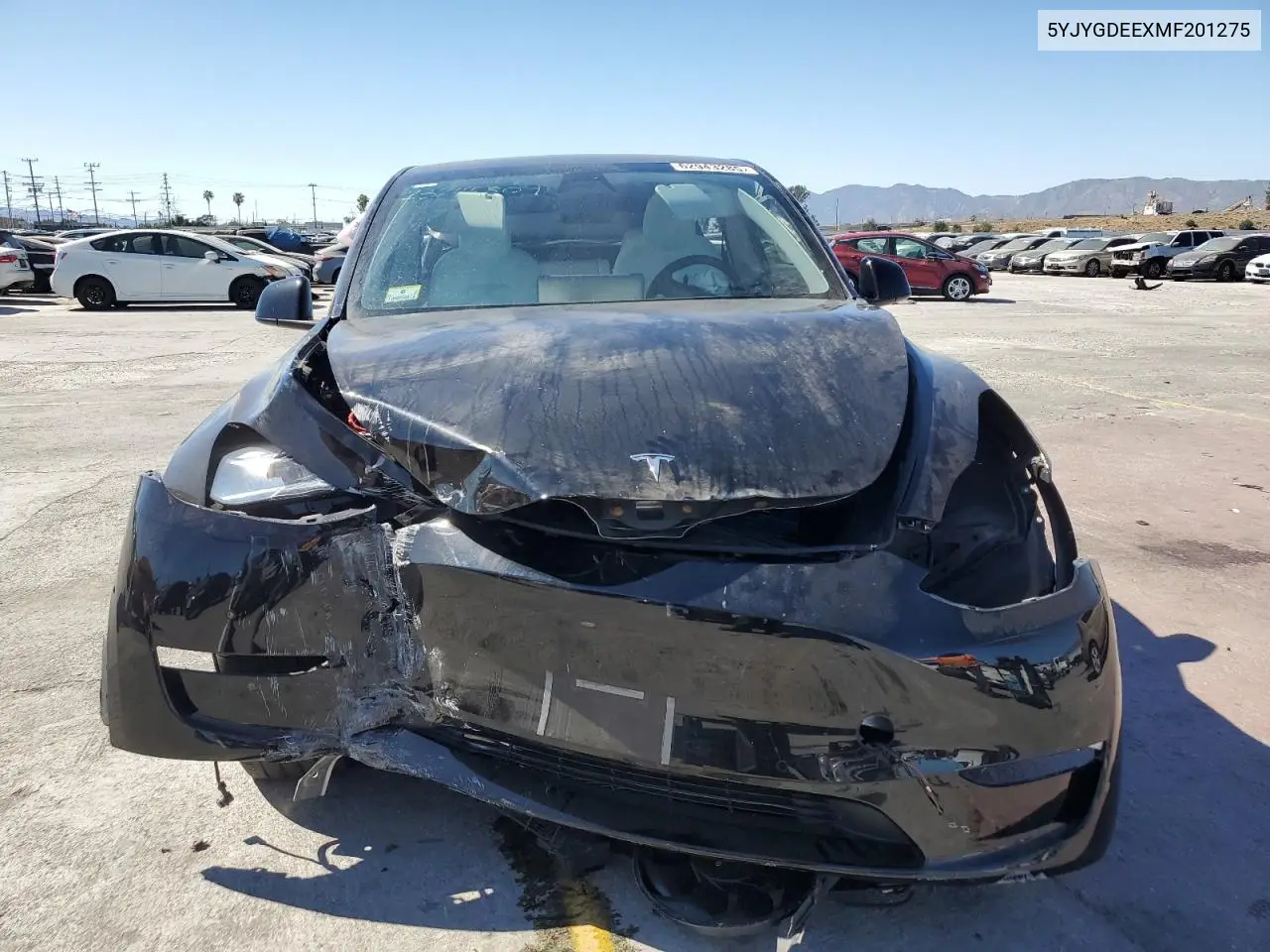2021 Tesla Model Y VIN: 5YJYGDEEXMF201275 Lot: 62943285