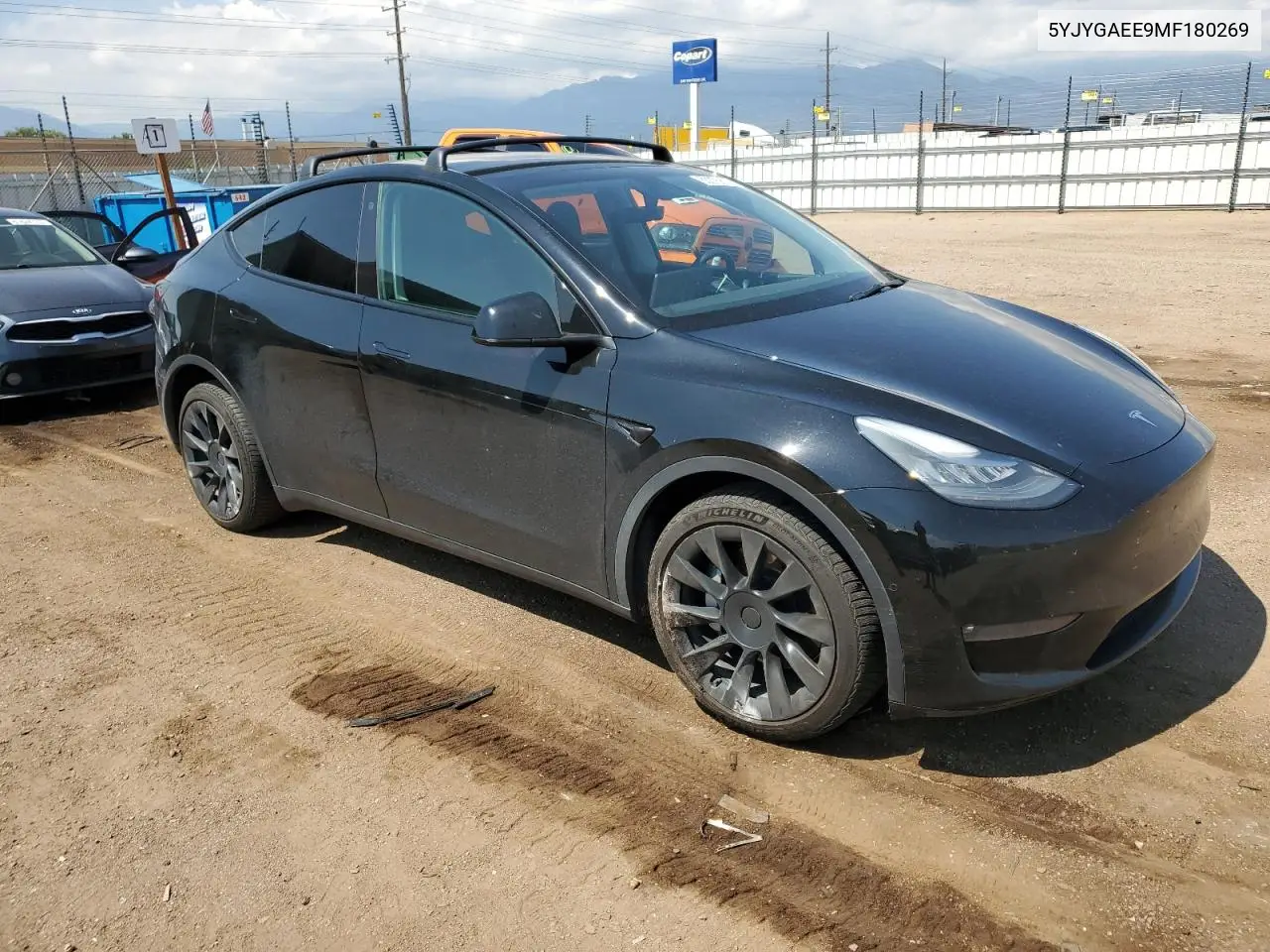 2021 Tesla Model Y VIN: 5YJYGAEE9MF180269 Lot: 63075815