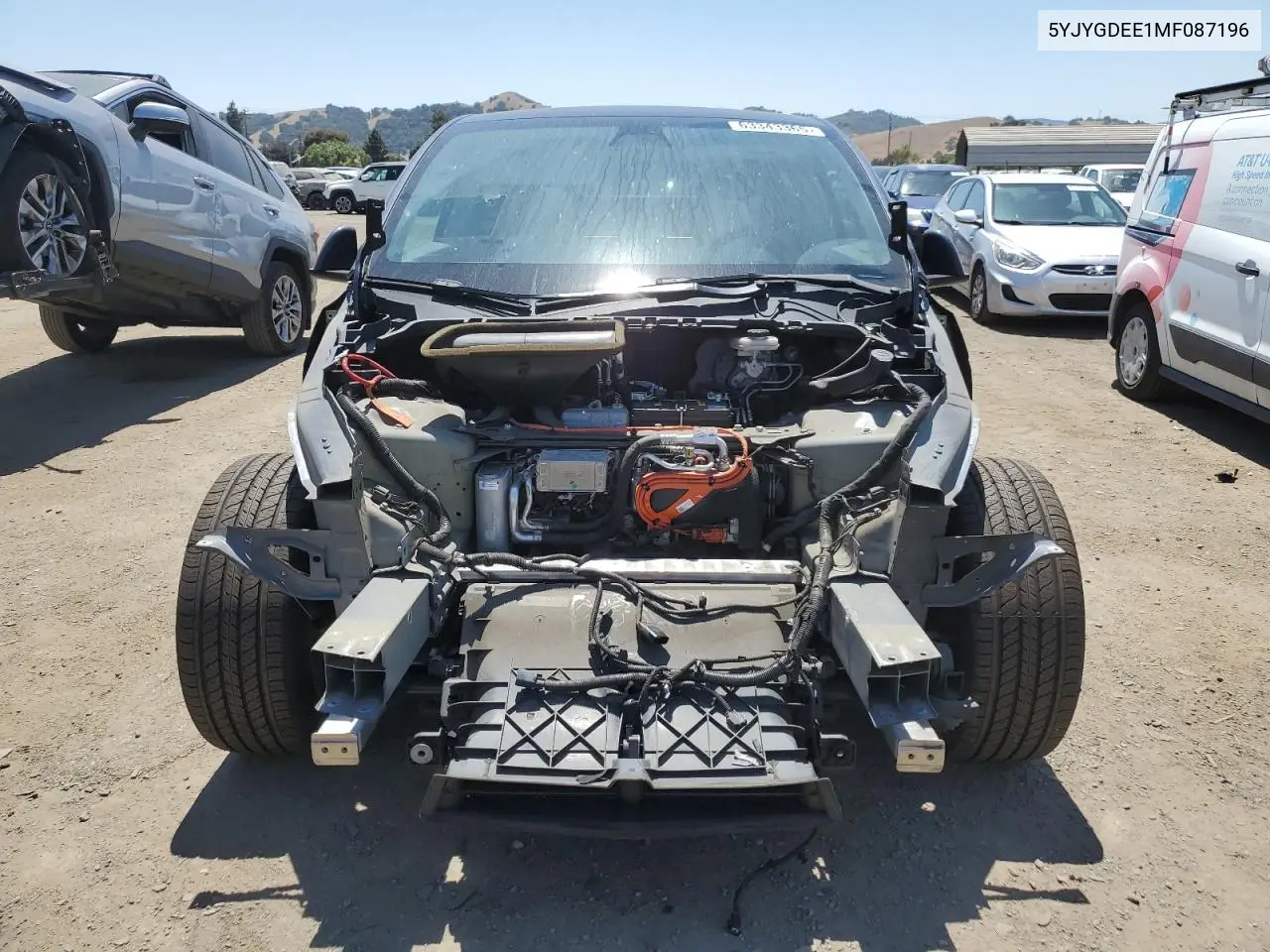 2021 Tesla Model Y VIN: 5YJYGDEE1MF087196 Lot: 63343365