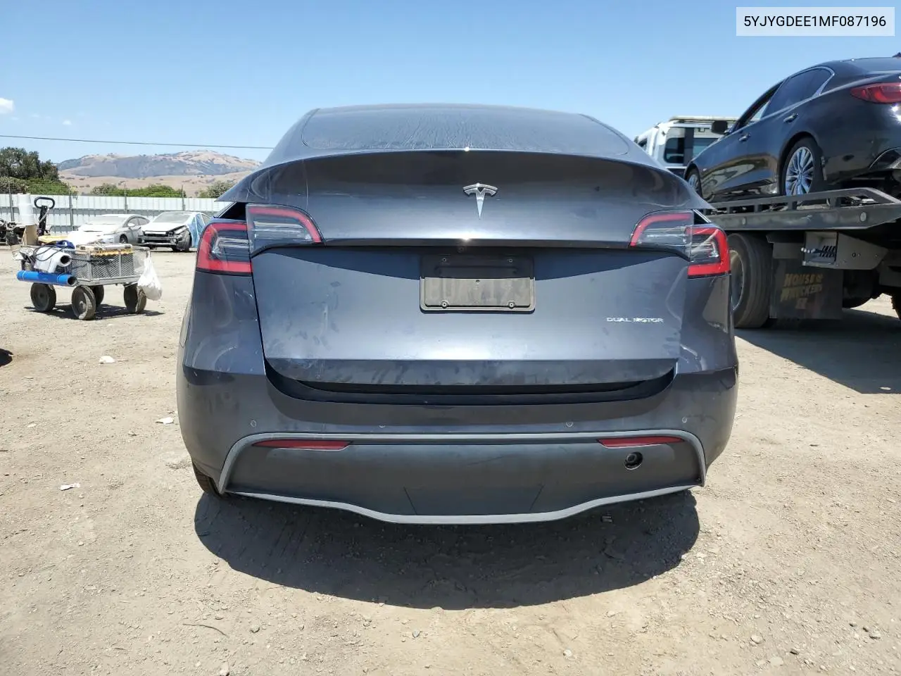 2021 Tesla Model Y VIN: 5YJYGDEE1MF087196 Lot: 63343365