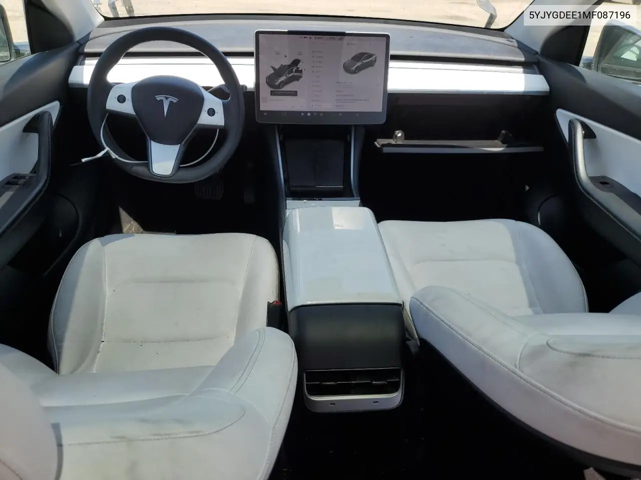 2021 Tesla Model Y VIN: 5YJYGDEE1MF087196 Lot: 63343365