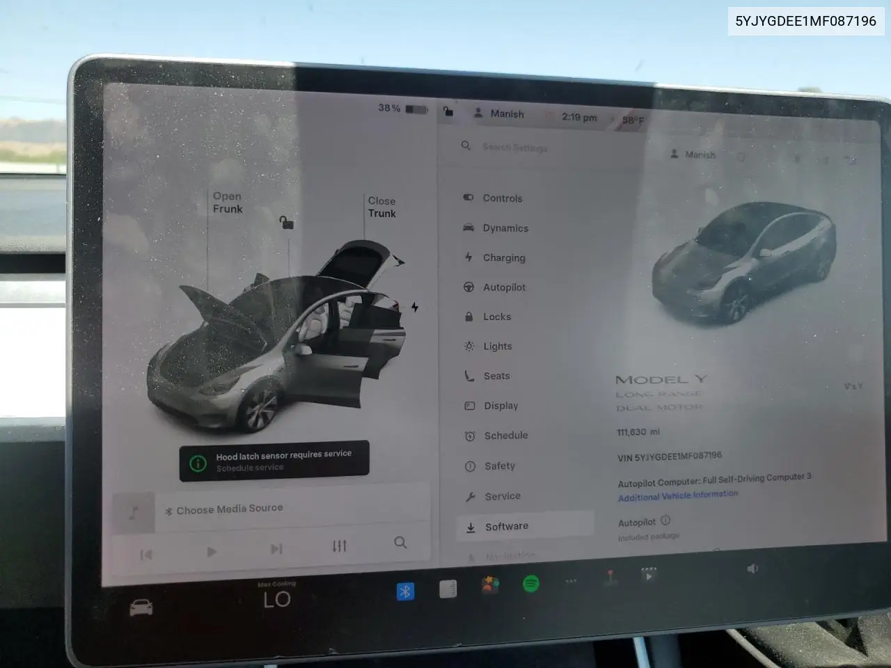 2021 Tesla Model Y VIN: 5YJYGDEE1MF087196 Lot: 63343365