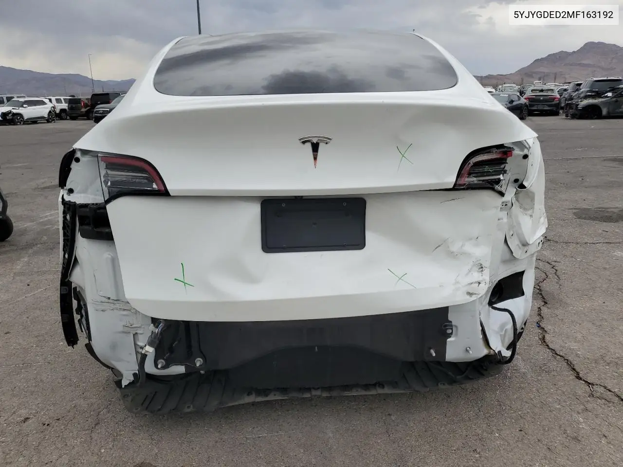 2021 Tesla Model Y VIN: 5YJYGDED2MF163192 Lot: 63441705