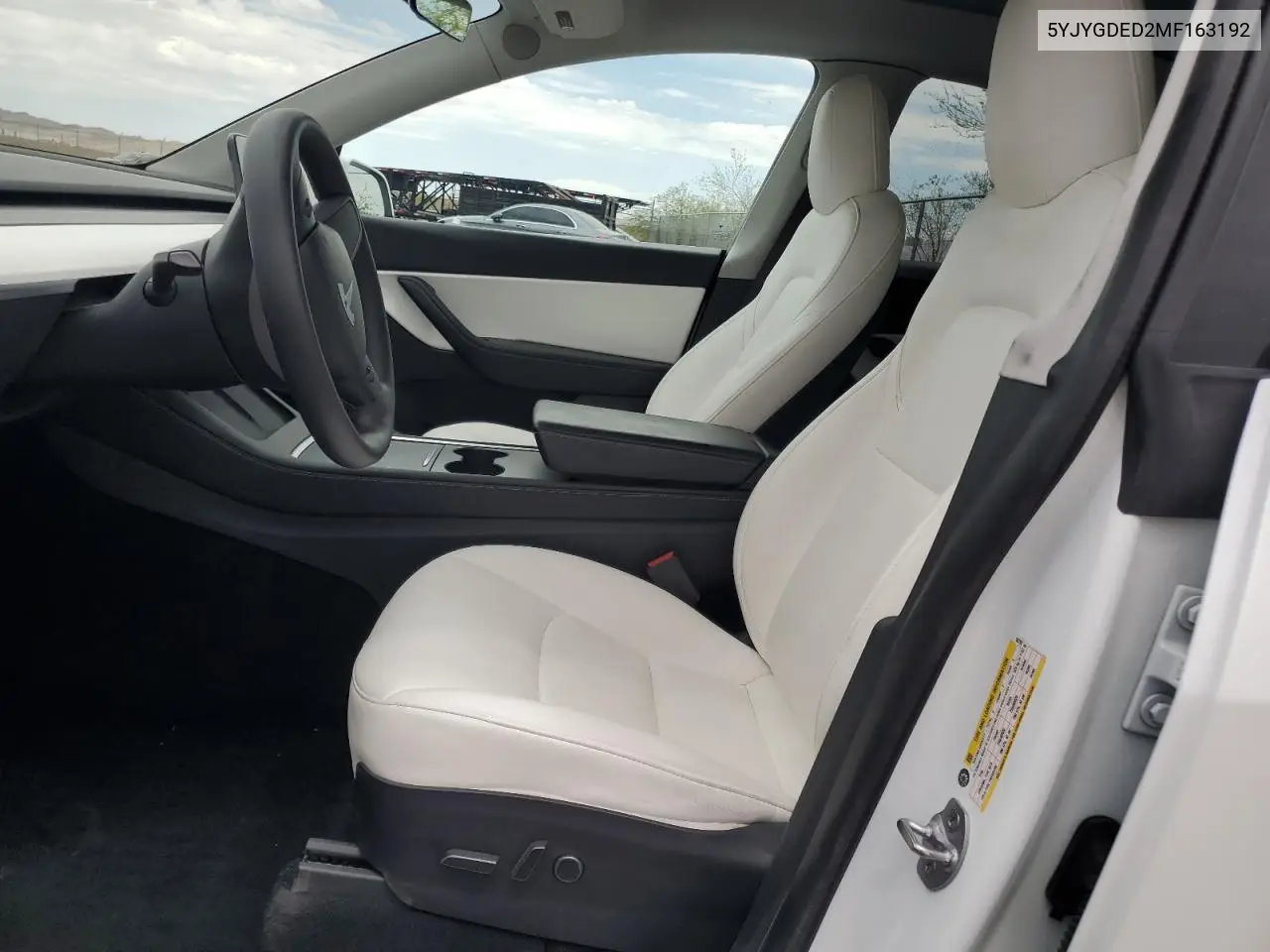 2021 Tesla Model Y VIN: 5YJYGDED2MF163192 Lot: 63441705