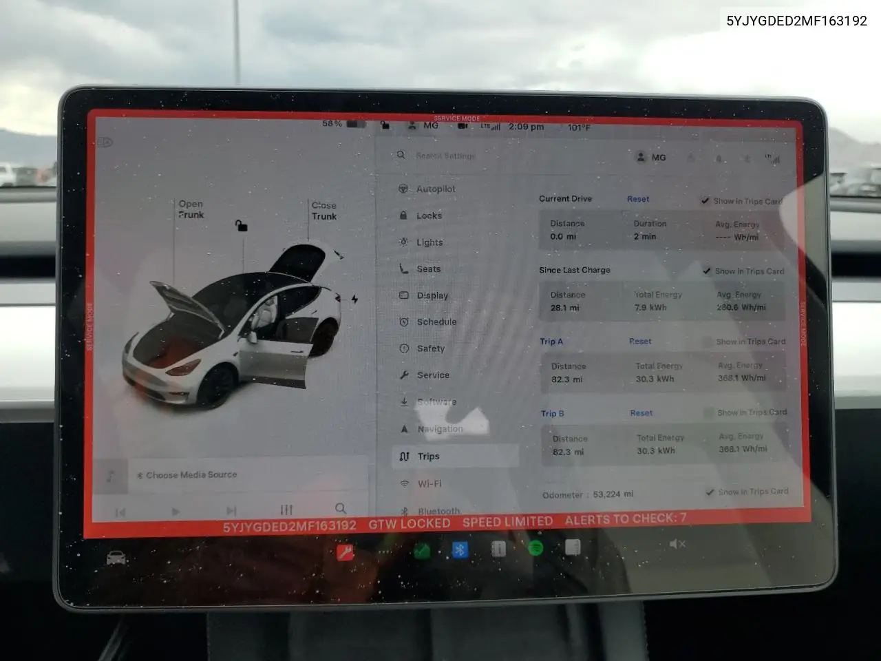 2021 Tesla Model Y VIN: 5YJYGDED2MF163192 Lot: 63441705