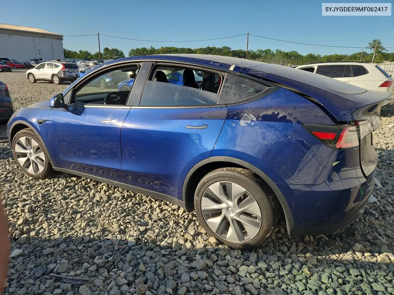 2021 Tesla Model Y VIN: 5YJYGDEE9MF062417 Lot: 65015785
