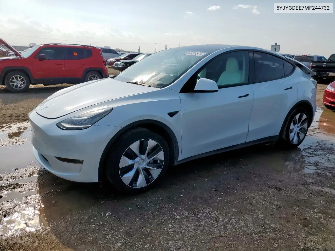 2021 Tesla Model Y VIN: 5YJYGDEE7MF244732 Lot: 65264895