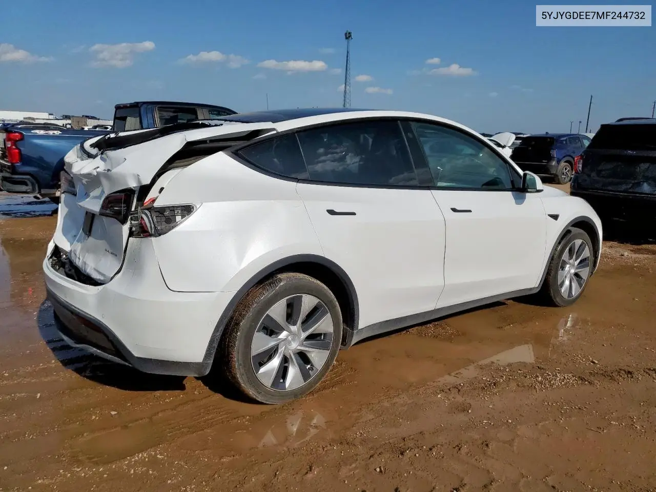 2021 Tesla Model Y VIN: 5YJYGDEE7MF244732 Lot: 65264895