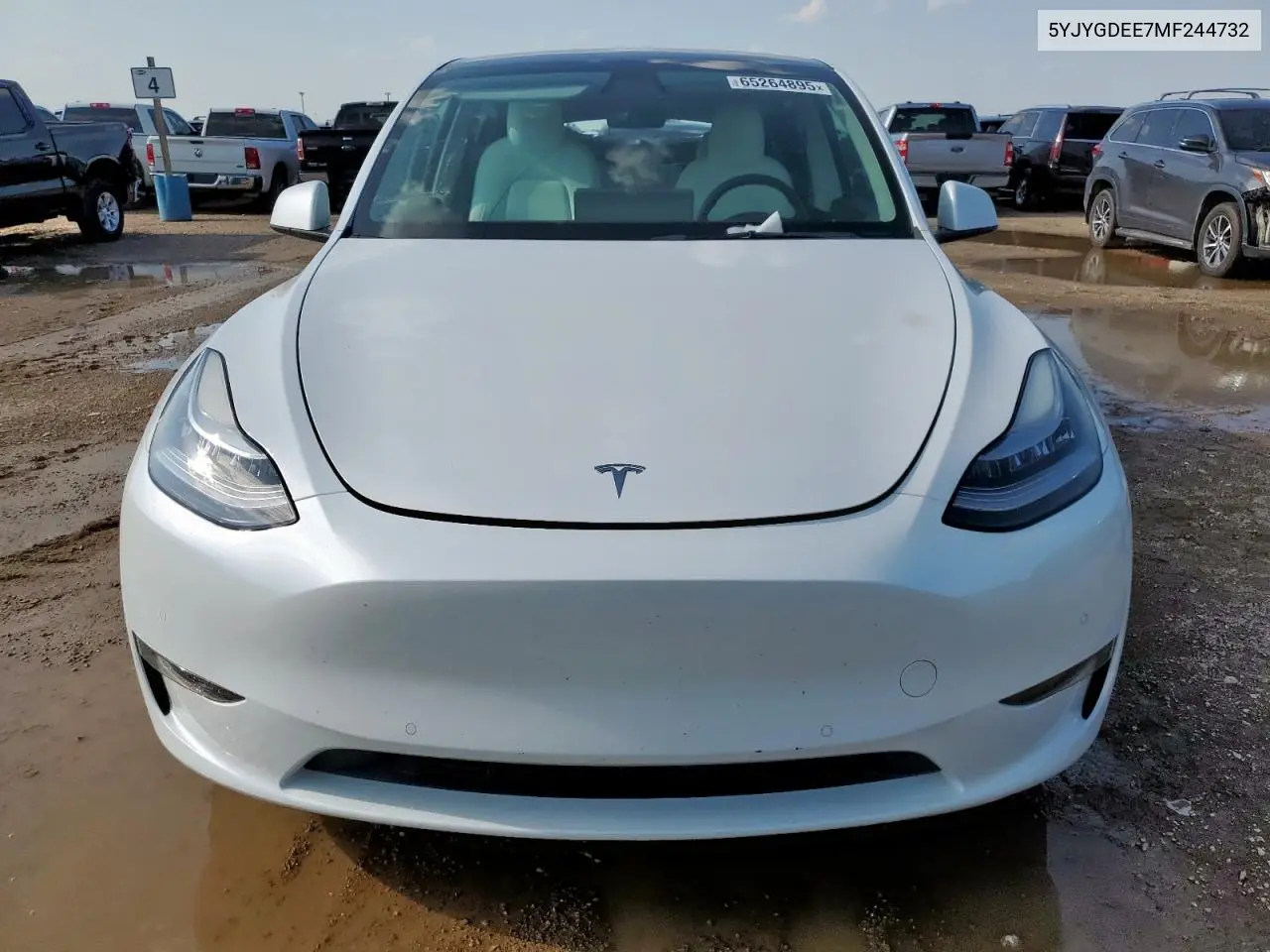 2021 Tesla Model Y VIN: 5YJYGDEE7MF244732 Lot: 65264895