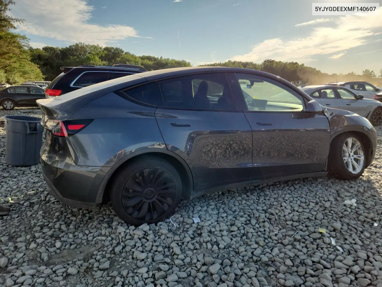 2021 Tesla Model Y VIN: 5YJYGDEEXMF140607 Lot: 65270685