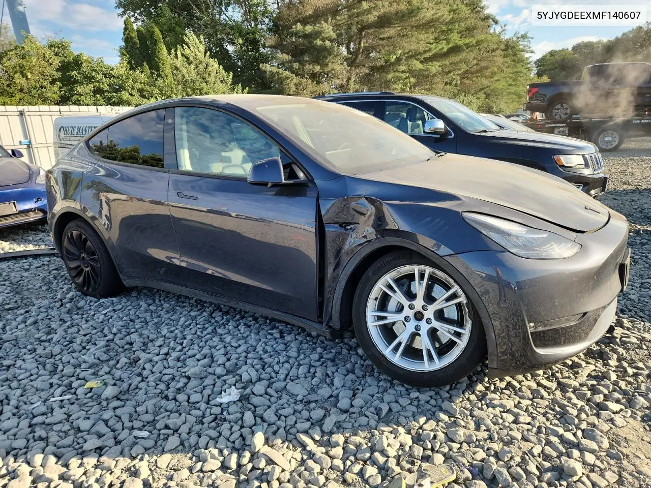 2021 Tesla Model Y VIN: 5YJYGDEEXMF140607 Lot: 65270685