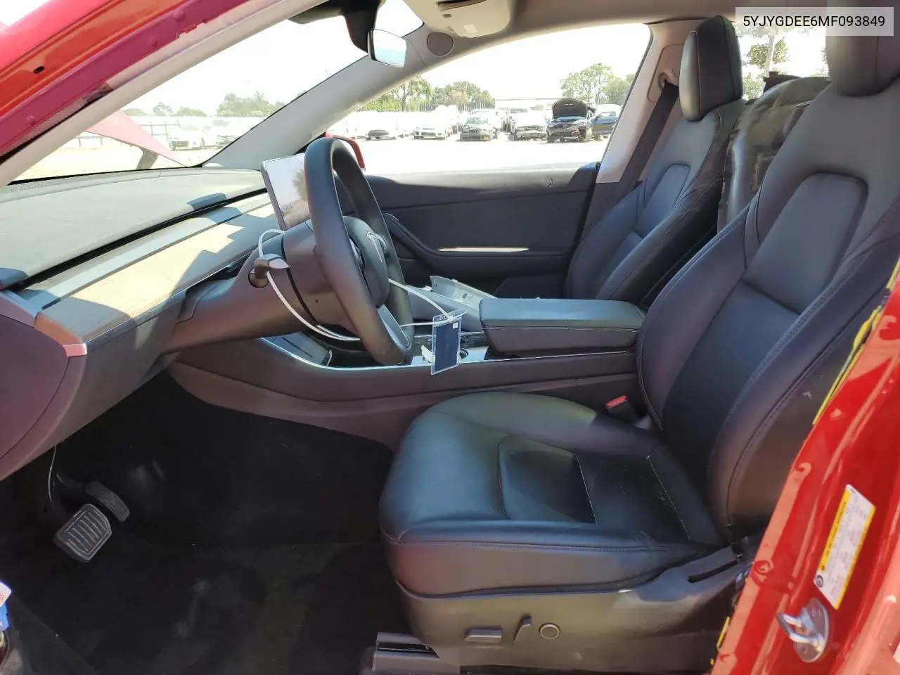 2021 Tesla Model Y VIN: 5YJYGDEE6MF093849 Lot: 65717535