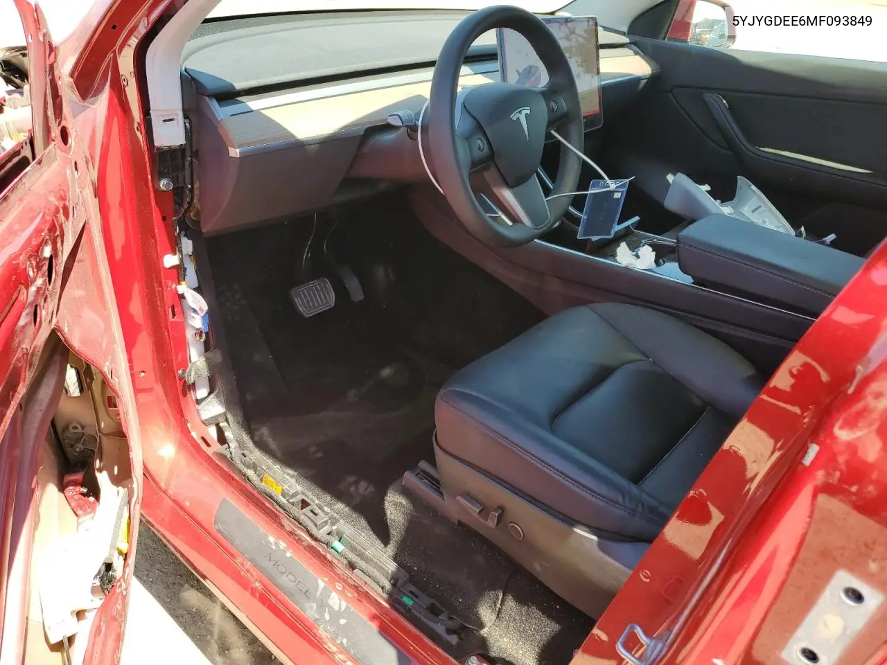 2021 Tesla Model Y VIN: 5YJYGDEE6MF093849 Lot: 65717535
