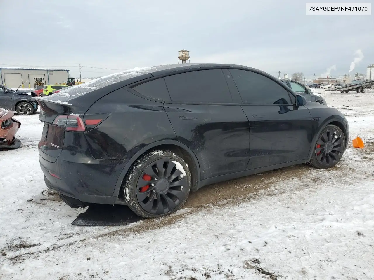 2022 Tesla Model Y VIN: 7SAYGDEF9NF491070 Lot: 45176675
