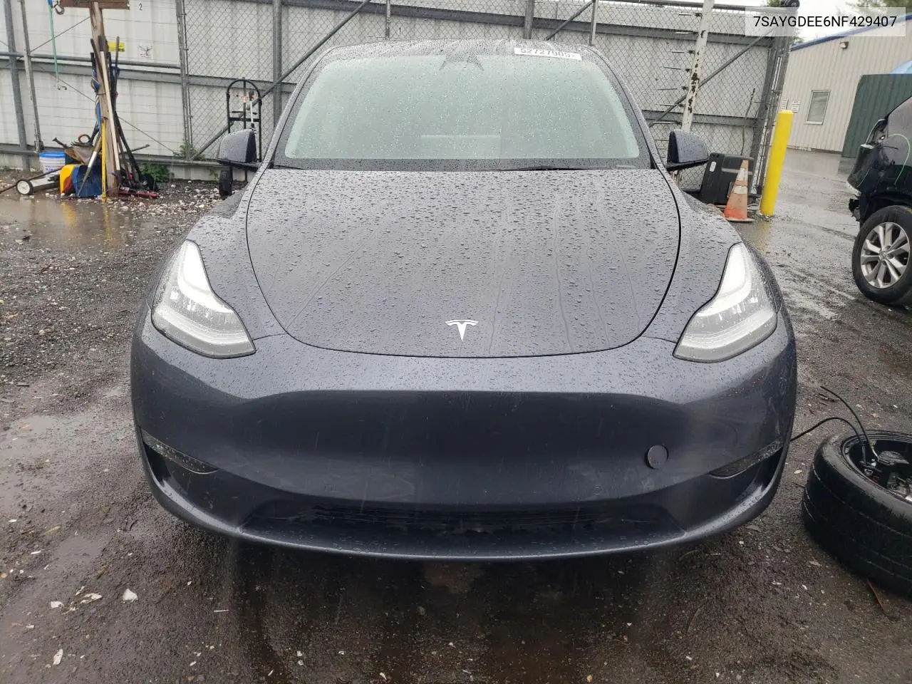2022 Tesla Model Y VIN: 7SAYGDEE6NF429407 Lot: 52727905